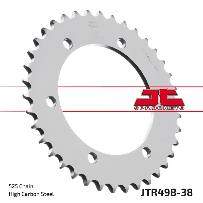Kettenrad JT Sprockets 525 38Z Innendurchmesser 120mm Lochkreis 140mm für Kawasaki ZX-6R ZR-7 S, Suzuki GSX-R ZR Zephyr W 600 - 750 ccm Bj. 1991 - 2006 Top-Seller