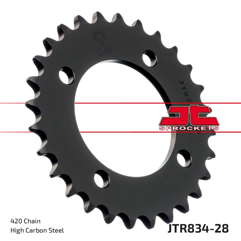 Sofort Bestellen Kettenrad JT Sprockets 420 28Z Innendurchmesser 64mm Lochkreis 80mm für Yamaha Chappy TT-R PW E FS SE 50 - 110 ccm