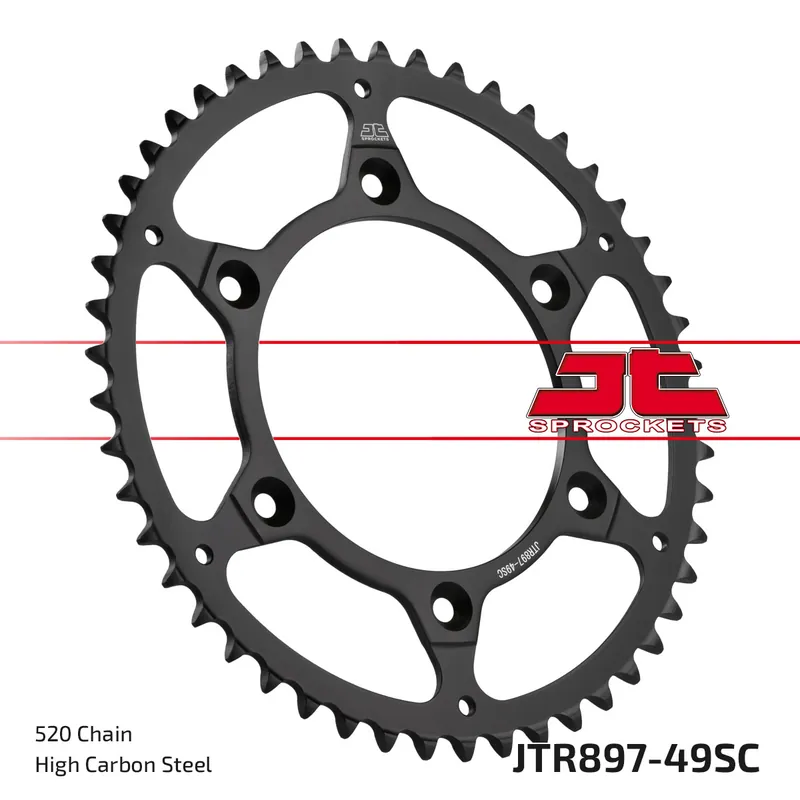 Kettenrad JT Sprockets 520 49Z Innendurchmesser 125mm Lochkreis 150mm für KTM LC4 Adventure R SMC ABS 125 - 901 ccm Echt