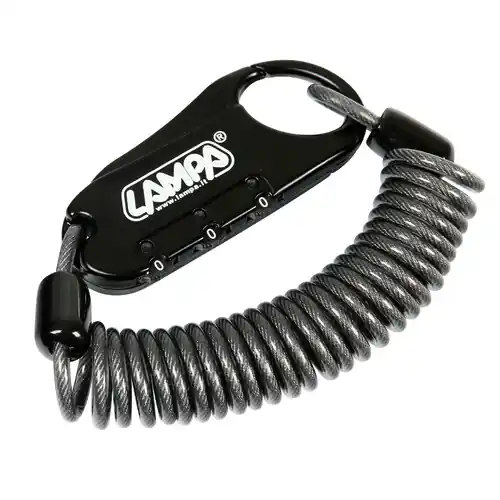 Expressversand Schloss Lampa Raptor Diebstahlsicherung mit Spiralkabel 150cm