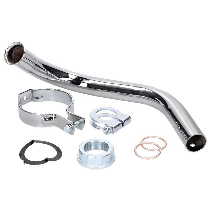 Auspuffkrümmer Set Chrom 28mm für Simson Schwalbe KR51/2 Zertifiziert