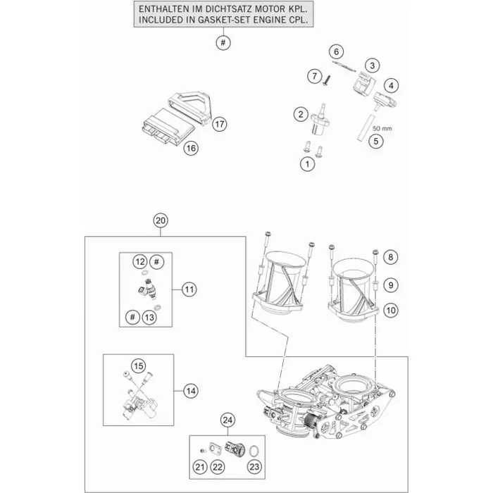 Schnäppchen Ansaugtrichter L=100