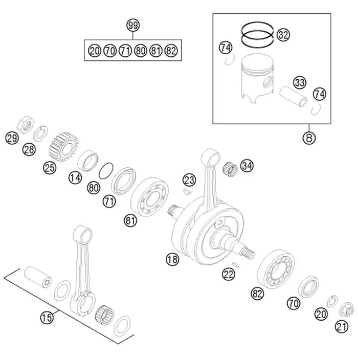 Sonderangebot KOLBEN II KPL. 125
