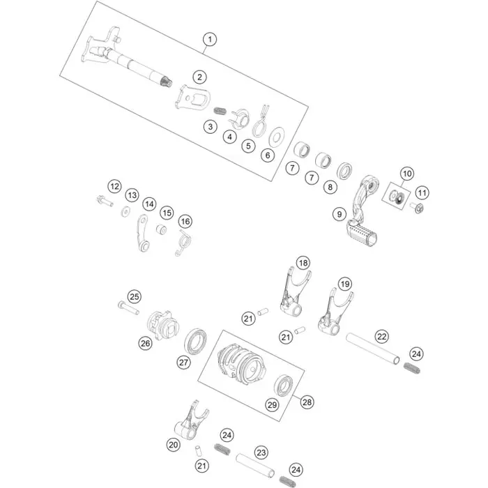 Expressversand Schaltgabel 2/4 Gang