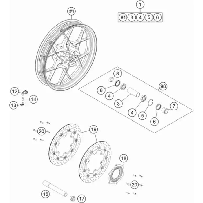 Neue Ware VORDERRAD 3.0X19‘‘ KPL.