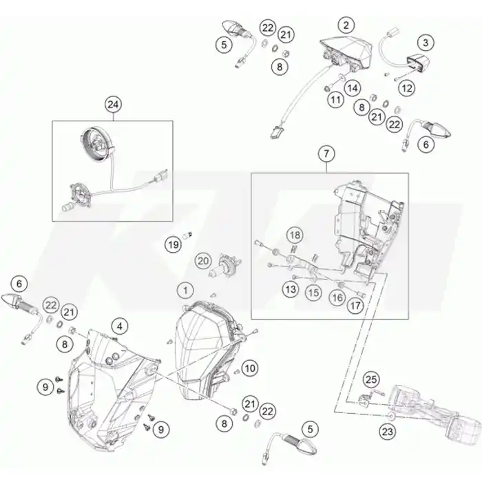 Neuheit BLINKER KPL. VO./LI.