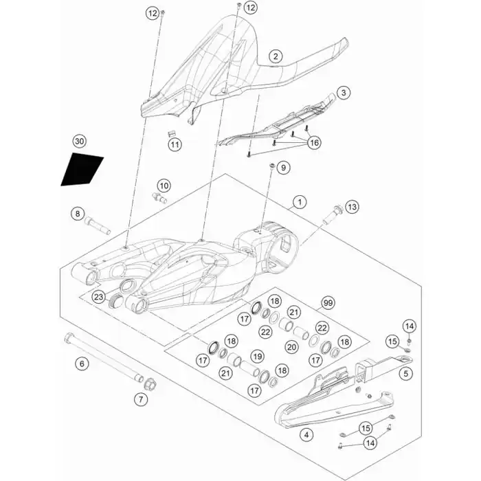 Heißes Angebot Schwinge kpl.