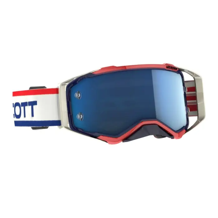 Billig Scott Brille Prospect Rot Blau Weiß - Chromeblau Works