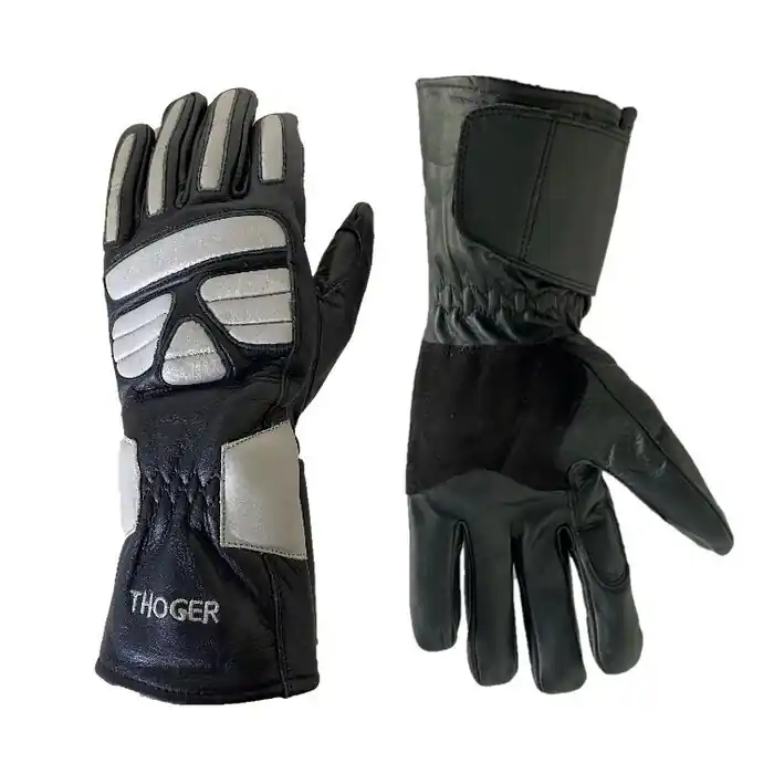 Thoger Handschuhe Bob Retro Vintage 80‘s Schwarz Grau XXL/12 Preisknaller
