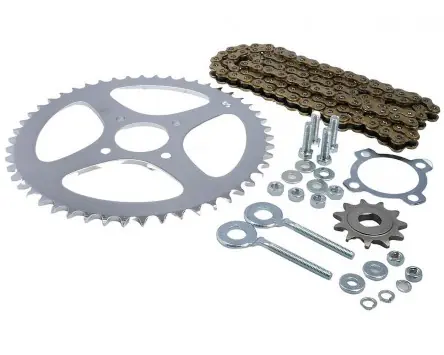 Kettensatz IGM 16-teilig 415er Teilung 50 / 11 Zähne für Hercules / Sachs Prima 50 Motor Set Kit Kettenspanner, Sicherungsblech Knallerangebot