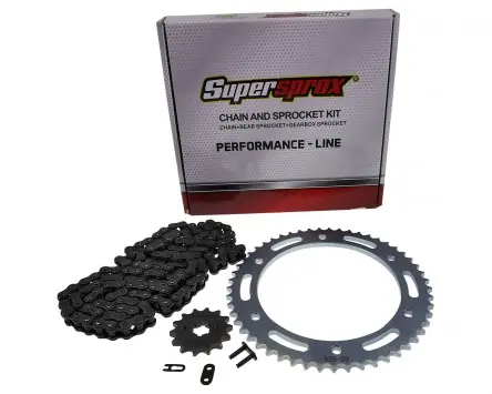 Highlight Kettensatz Performance KIT Stahl SUPERSPROX 428 Teilung 53 / 14 Zähne kompatibel für Yamaha WR 125 X SM Supermoto (2009-2015) Ersatz Moped Motorrad Ke