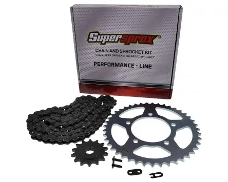 Top-Seller Kettensatz Performance KIT Stahl SUPERSPROX 520 Teilung 44 / 14 Zähne kompatibel für für Zontes ZT Roadster 125 (21-23) Ersatz Moped Motorrad Kettensa