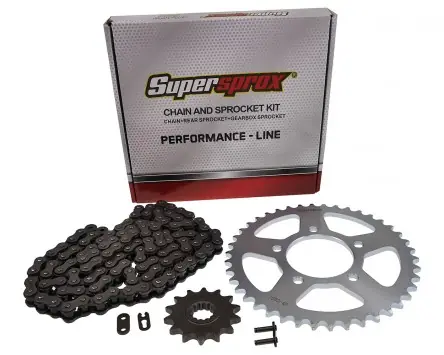 Bestpreis Kettensatz Performance KIT Stahl SUPERSPROX 525 Teilung, 14 / 42 Zähne kompatibel für Benelli TRK 502 (17-23) Ersatz Moped Motorrad Kettensatz Ritzel