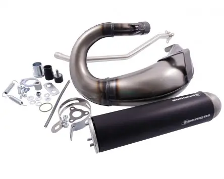 Auspuffanlage TECNIGAS E-Nox Steel kompatibel für Aprilia RX SX 50, Derbi Sende SM DRD Racing X-Treme X-Race EBE D50B0 SportAuspuff Garantierte Lieferung