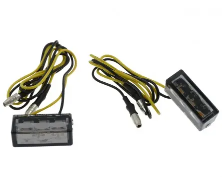 Neue Ware Blinker Mini Paar LED Motorrad Shin YO CUBE-H mit 3 SMDs, zum Einbau, getönt