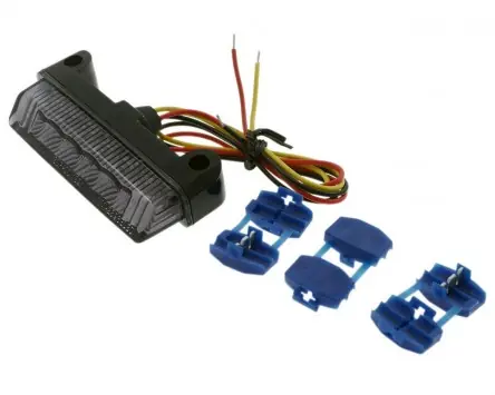 Rücklicht Mini LED, getöntes Glas, 78x16x32mm, Roller, Quad Zertifiziert