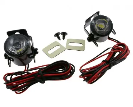 Standlicht Paar LED Motorrad, rund, Durchmesser 24,7 mm, mit Universalhalter Geprüft