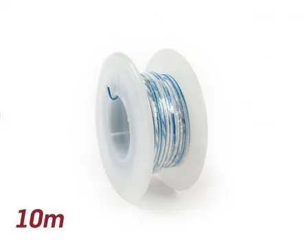 Elektrokabel BGM blau weiß, 0,85mm 10m Universal Roller Motorrad Moped Quad KFZ Auto Stromleitung Top-Seller