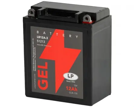Preisknaller Batterie 12V 12Ah LANDPORT LB12A-3 Gel passt für Aprilia Atlantic, Leonardo, Scarabeo, BMW F 650 GS CS ST, Honda CB 1100R, Peugeot Elystarm Geopolis