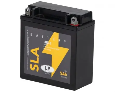 Batterie LANDPORT LB5-3 SLA 12V 5Ah kompatibel für Honda C 90, SH, MZ ETZ, Peugeot SV, Piaggio Sfera, TPH, Simson SR50, SR80, Suzuki DR 600 Top-Angebot