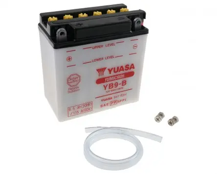Batterie 12V 9Ah YUASA YB9-B, ohne Batteriesäure Beliebt
