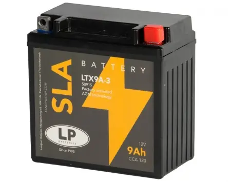 Heißes Angebot Batterie LANDPORT LTX9A-3 12V 9Ah, 135x75x138mm kompatibel für Derbi Boulevard, Hercules Ultra 80, Honda VFR, Kawasaki EL 250, Yamaha Majesty, X-Max