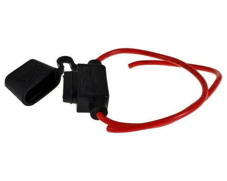 Direktkauf Sicherungshalter mit Kabel für Flachsicherungen kompatibel für Scooter, Roller, Moped, Vespa, Lambretta Motorrad, Universal Ersatz Sicherungshalter Si