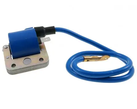 Markenware Zündspule 6V blau kompatibel für Piaggio APE, Boss, Vespa PX, Ciao, Bravo, Si, Citta, Mofa, Moped, Mokick, Puch Automatico, Maxi S, N, Grillo, Sprint,