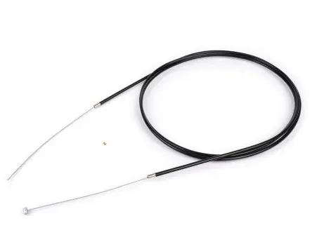 Gaszug 1,2mm x 2500mm, Innenhülle PE, Außenhülle 2200mm schwarz, Nippel 5,5 x 7,5mm BGM kompatibel für Roller, Scooter, Mofa, Vespa Direktkauf