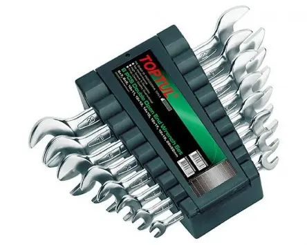 Saisonangebot Schraubenschlüssel, Doppel-Maulschlüssel Set TOPTUL, 8-teilig 6x7, 8x9, 10x11, 12x13, 14x15, 16x17, 18x19, 20x22mm Werkzeug Roller Universal