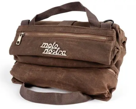 Werkzeugtasche braun ohne Werkzeug MOTO NOSTRA universal, kompatibel für Vespa VNB, VBB, Rally, Sprint, Lambretta, Scooter, Roller Begrenztes Angebot