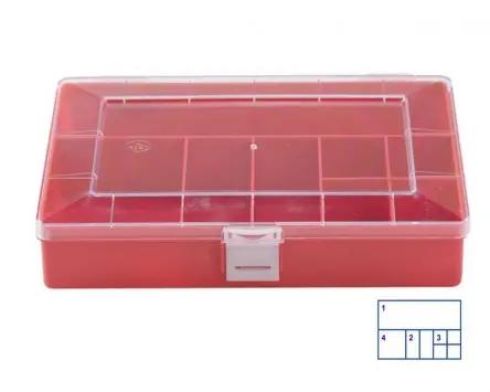 Sortierkasten HÜNERSDORFF Compact 170x250x46mm, rot, 8 Fächer, kompatibel für Roller, Motorrad, Moped, Mofa, Universal, Garage, Werkstatt Direktkauf