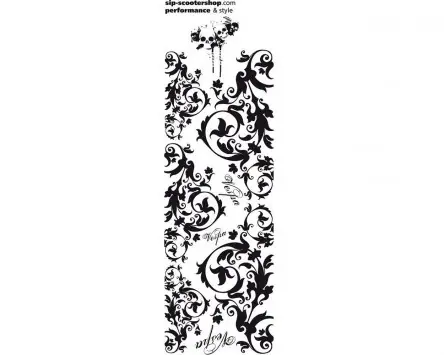 Aufklebersatz SIP kompatibel für Vespa Ornament I schwarz, L 1170mm, B 370mm, mit Skull Top-Seller