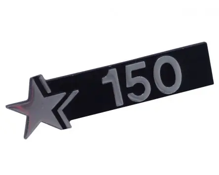 Sichere Zahlung Schriftzug Emblem für Seitenhaube 150, 2 Nieten