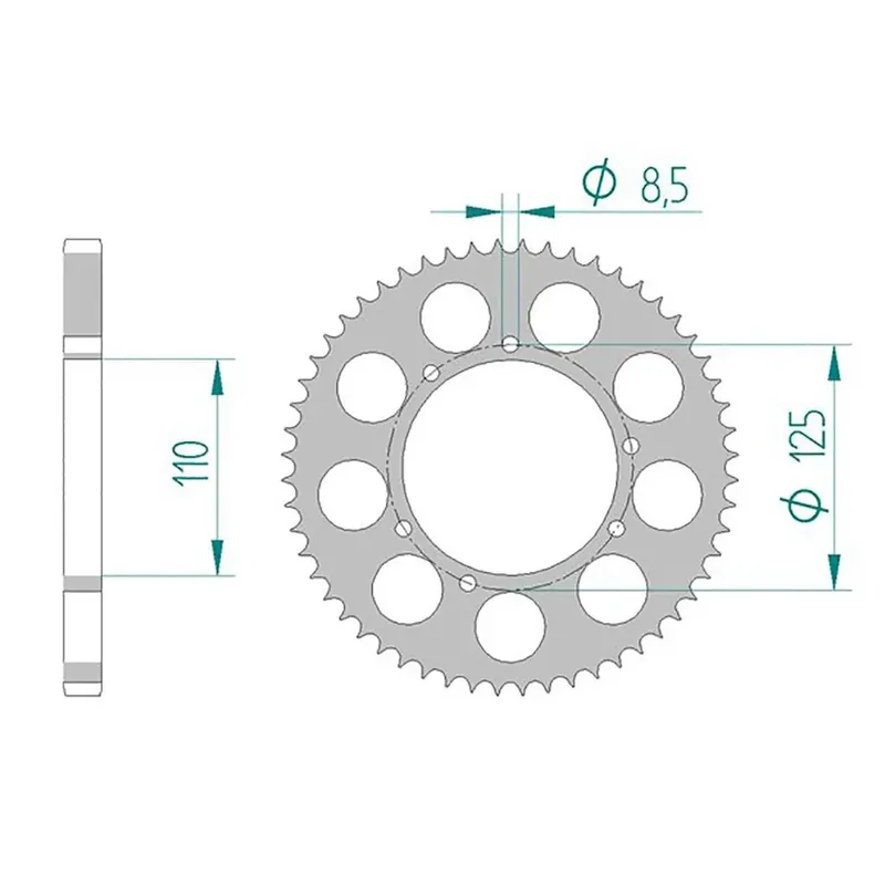 AFAM Kettenrad ALU 428 56 Zähne Neu
