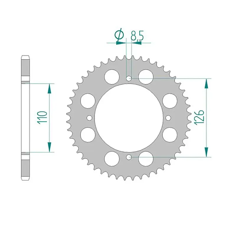 AFAM Kettenrad ALU 420 46 Zähne Günstig