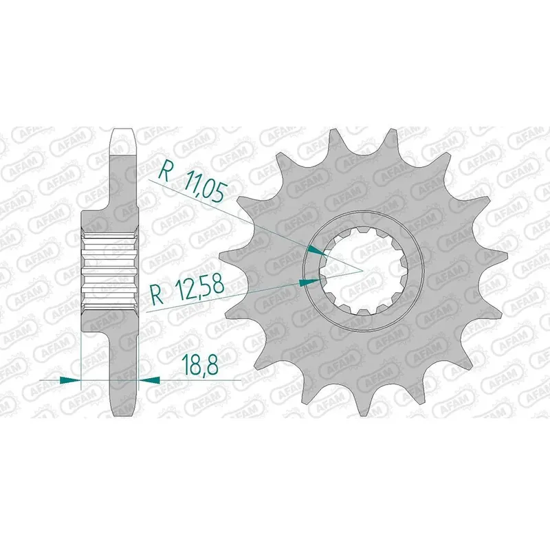 Heißes Angebot AFAM Ritzel 530 15 Zähne