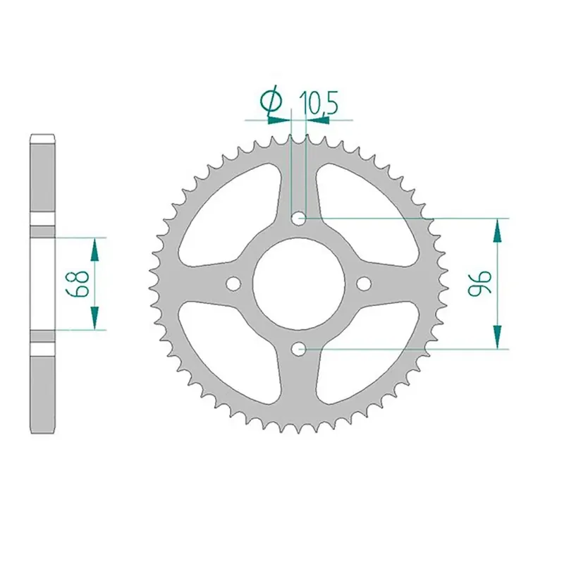 Esjot Kettenrad 10205-45 STAHL 428 45 Zähne Jetzt Bestellen