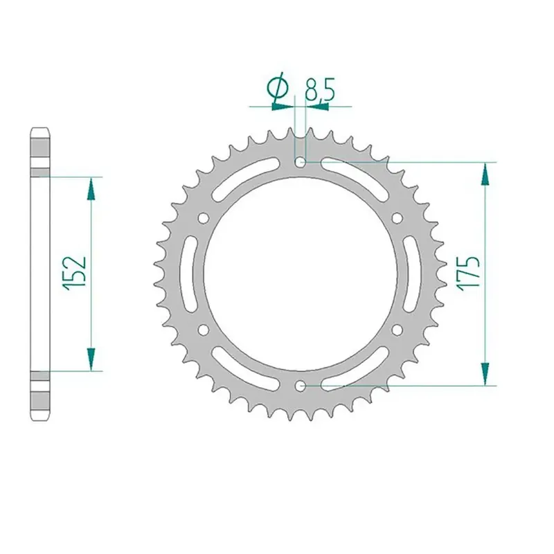 Esjot Kettenrad 12301-50 STAHL 520 50 Zähne Bestseller