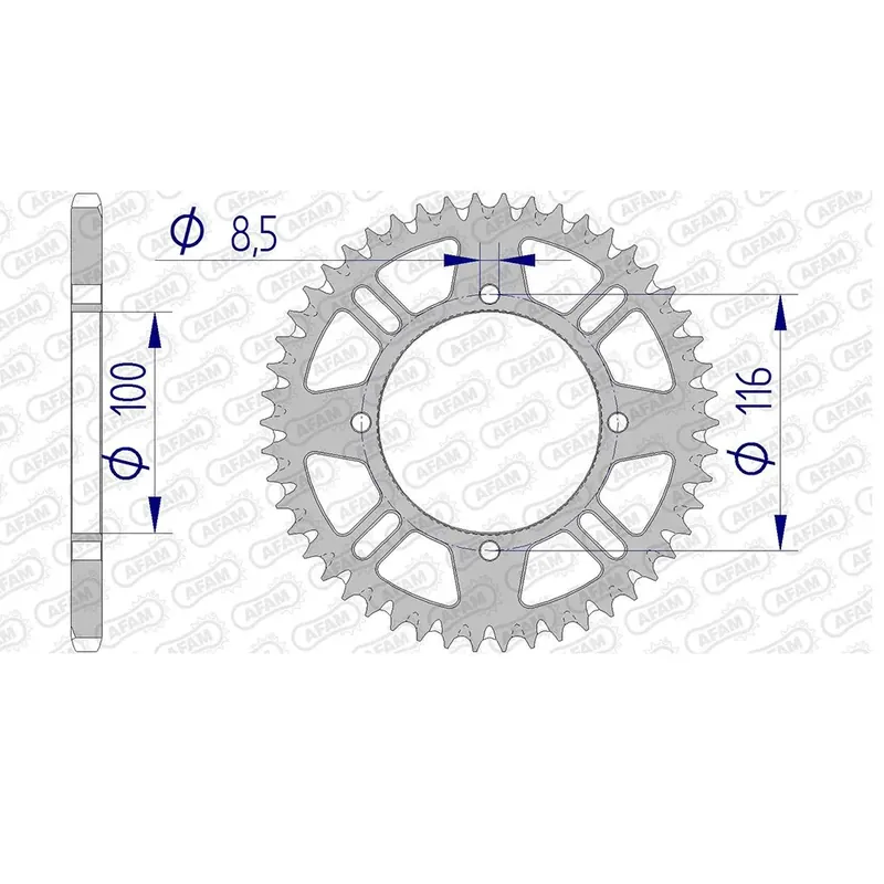 Esjot Kettenrad 17104-48 ALU 420 48 Zähne Echt