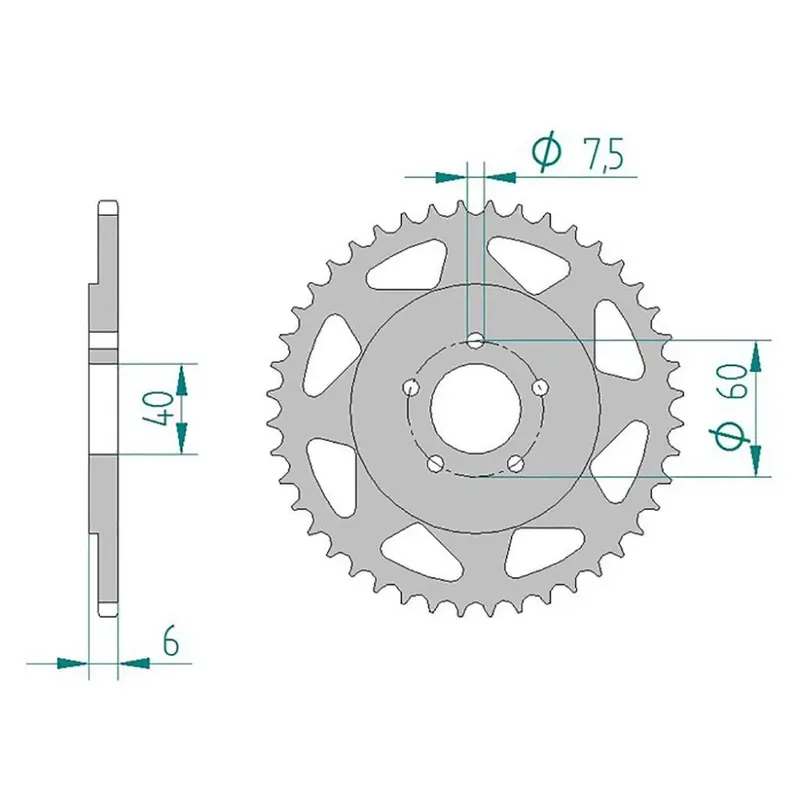 Esjot Kettenrad 72103N-42 ALU 415 42 Zähne Mega-Angebot