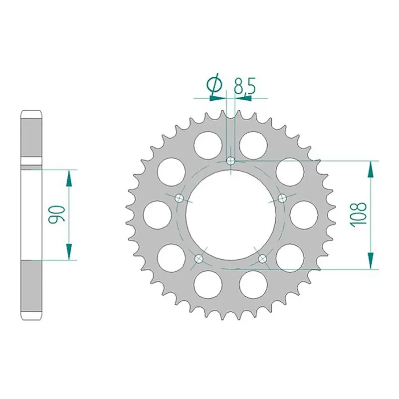 Billig Esjot Kettenrad 51600-37 ALU 530 37 Zähne