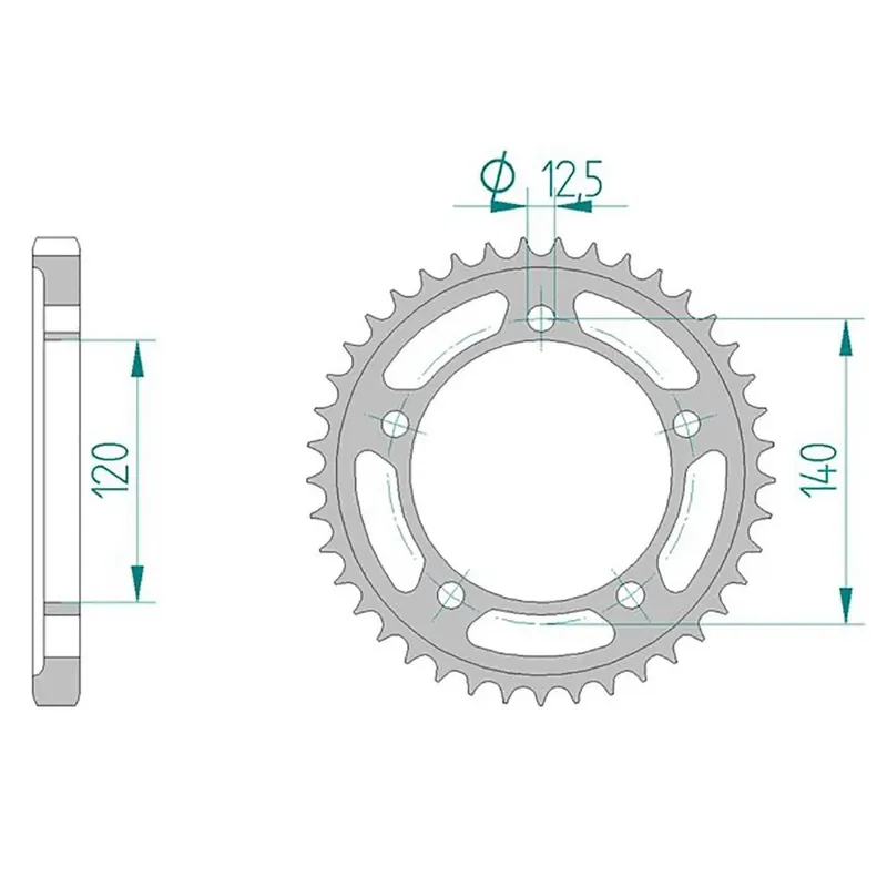 Online Kaufen Esjot Kettenrad 14911-45 STAHL 530 45 Zähne
