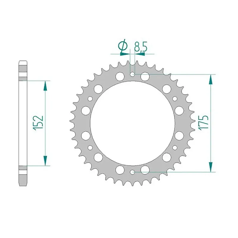 Letzte Chance Esjot Kettenrad 13301-51 ALU 520 51 Zähne