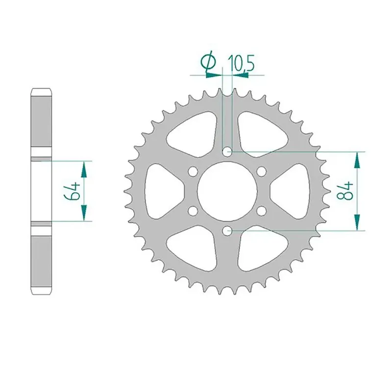 Esjot Kettenrad 14400-50 STAHL 530 50 Zähne Billig