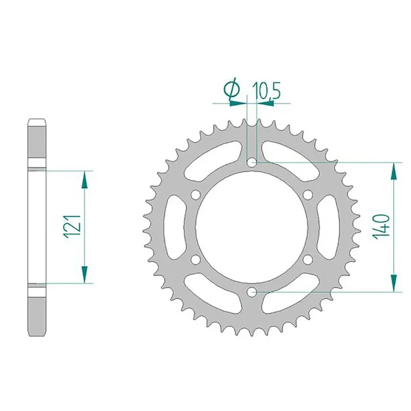 Esjot Kettenrad 44501-42 STAHL 525 42 Zähne Sonderaktion