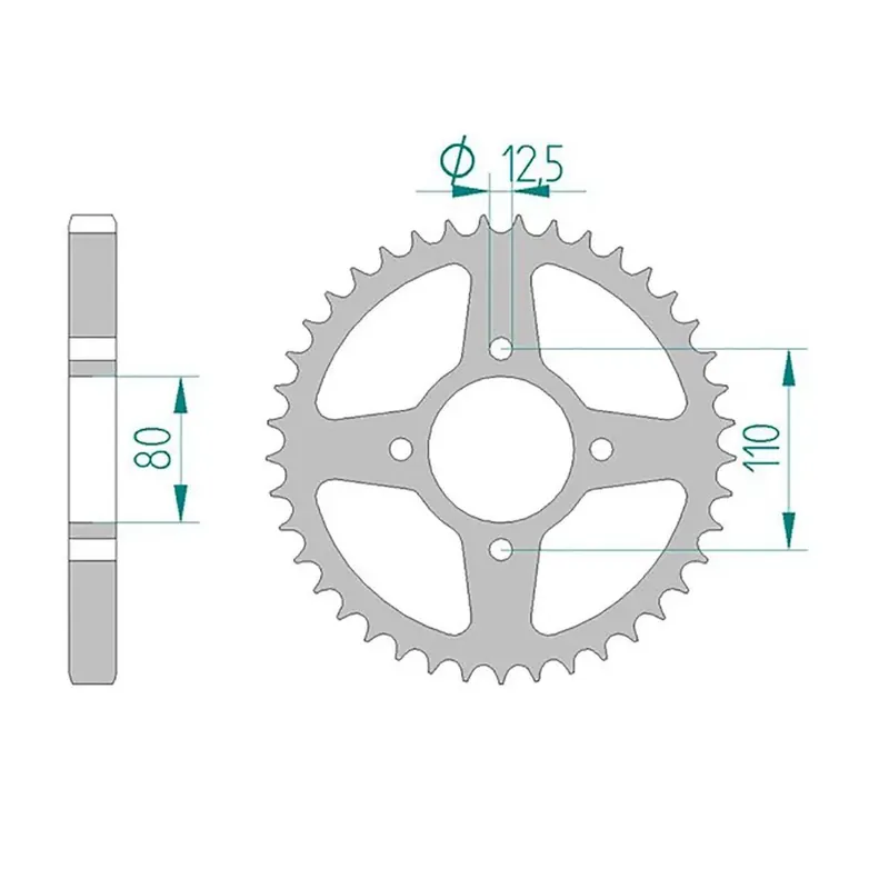 Esjot Kettenrad 10604-43 STAHL 630 43 Zähne Ausverkauf