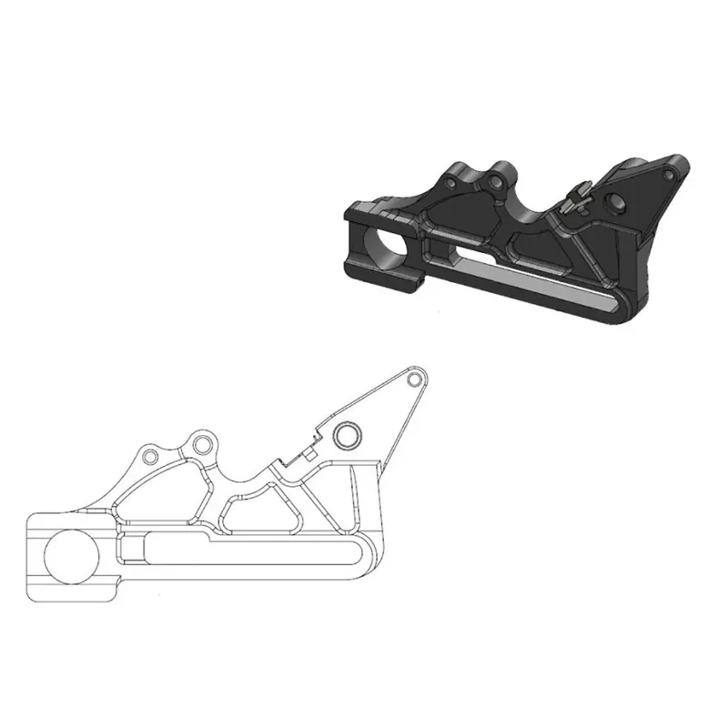 Zertifiziert Moto-Master Bremssattel-Adapter Factory hinten 240 mm Ø schwarz