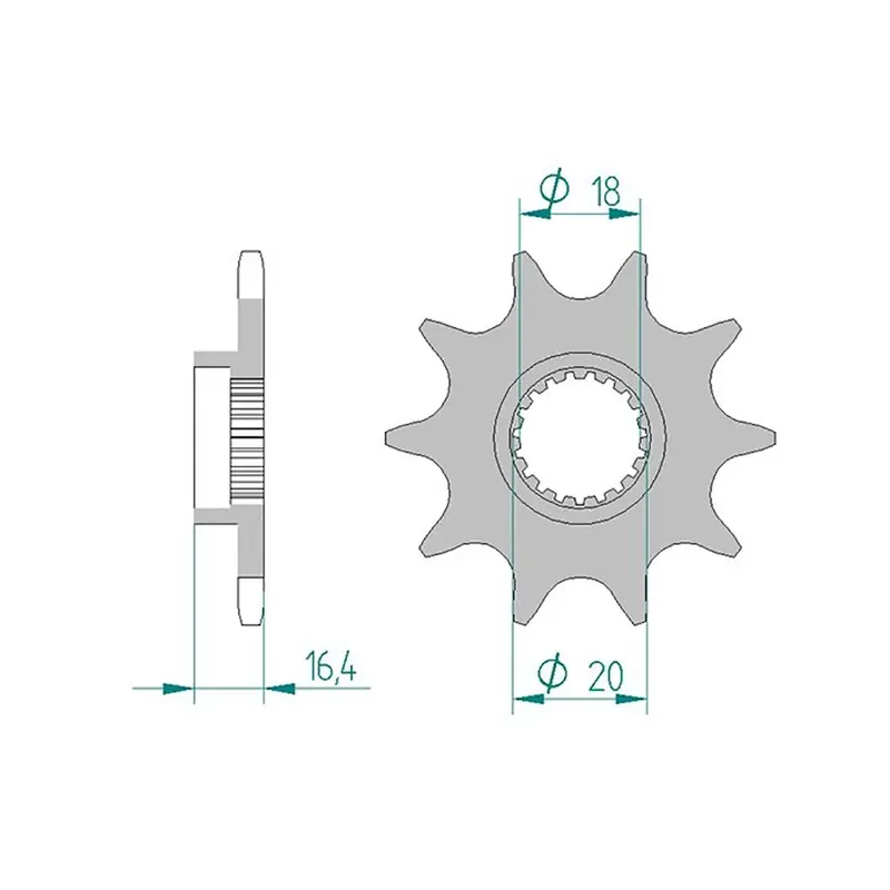 Neue Ware AFAM Ritzel 520 9 Zähne