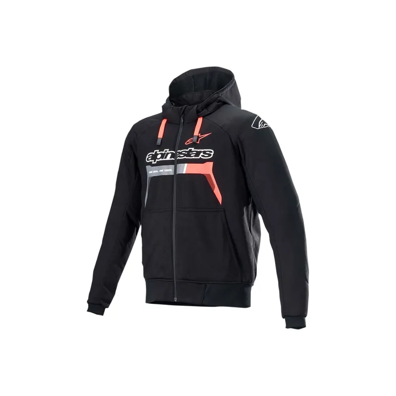 Jacke Hoodie CHROME schwarz/RD M Beliebt